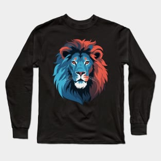 Blue Red Lion Long Sleeve T-Shirt